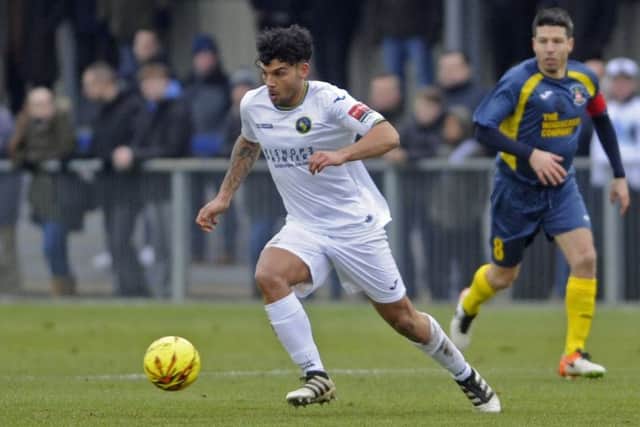 Theo Lewis scored an equaliser for Hawks in their crucial 2-1 win. Picture: Ian Hargreaves