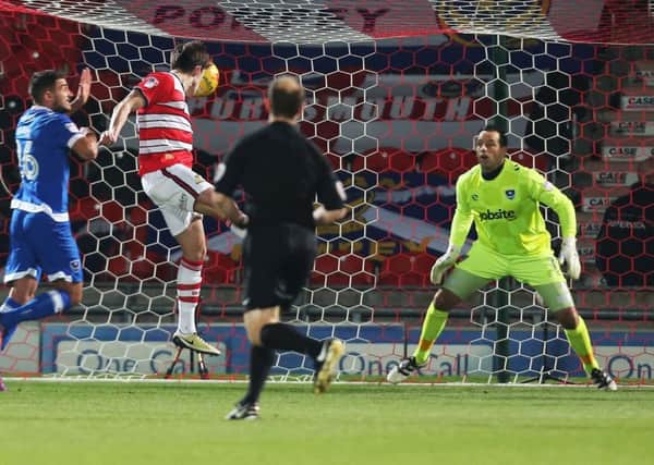 John Marquis scored for Doncaster against Pompey in January. Photo by Joe Pepler