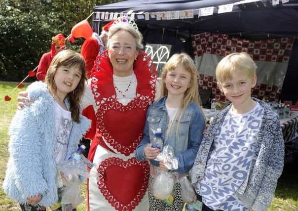 (L-r) Louise Little (seven), Nina Coxwell of Fareham In Bloom,  Izzy Parker (eight) and Sam Parker (eight).  Picture: Ian Hargreaves  (170342-1)