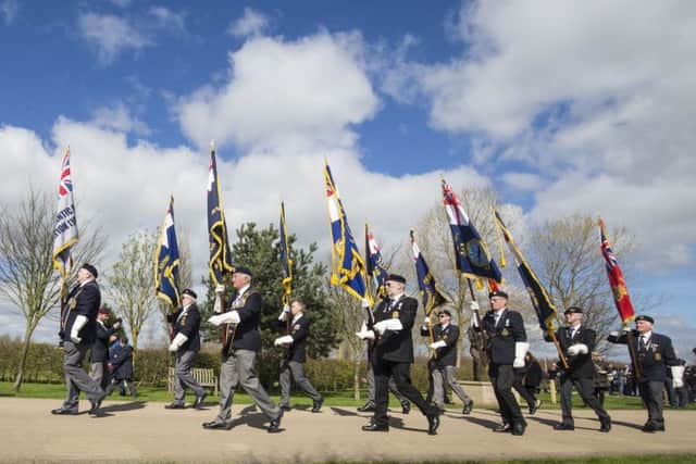 Hundreds of veterans and their families gathered for the ceremony in Staffordshire. Picture: Danny Lawson/PA Wire