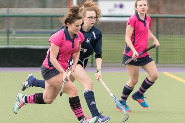 Katie Spooner charges forward for City of Portsmouth against Isle Of Wight.  - Picture Credit: Keith Woodland.