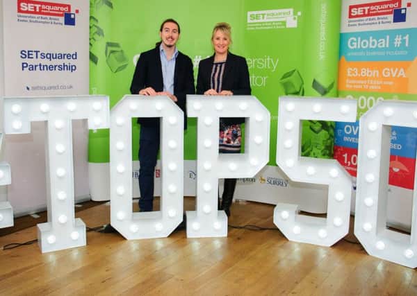 Gosport MP Caroline Dinenage with Peter Davies, founder of the energy management start-up Green Running