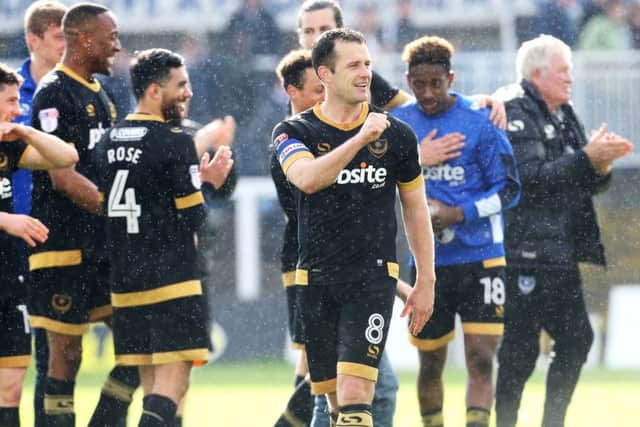Pompey won at Hartlepool to boost the promotion push. Picture: Joe Pepler