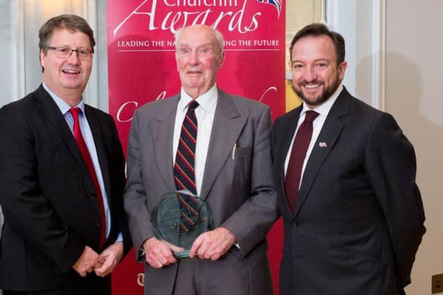 Jack Poole is presented with his Local Hero honour