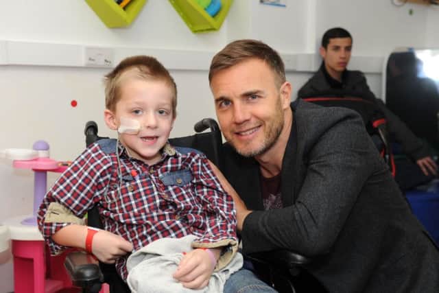 Jack Robinson had his dream come true when he met Gary Barlow at Southampton General Hospital. Picture: Allan Hutchings
