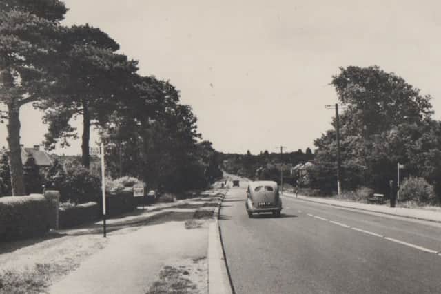 Portsmouth Road, by now the A3, looking south at Cowplain in 1949.                                                                Picture: Barry Cox Collection.