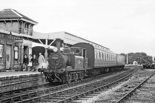 The Hayling Billy arriving at South Hayling in1963.