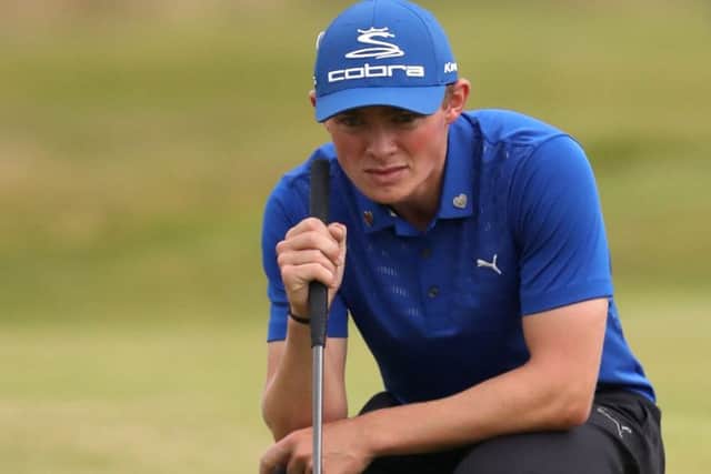 England's Scott Gregory lines up a putt during day two of The Open Championship 2016 at Royal Troon Golf Club, South Ayrshire. PRESS ASSOCIATION Photo. Picture date: Friday July 15, 2016. See PA story GOLF Open. Photo credit should read: Peter Byrne/PA Wire. RESTRICTIONS: Editorial use only. No commercial use. Still image use only. The Open Championship logo and clear link to The Open website (TheOpen.com) to be included on website publishing. Call +44 (0)1158 447447 for further information. PPP-160715-173116002