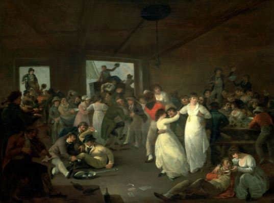 Sailors carousing in a Portsea tavern