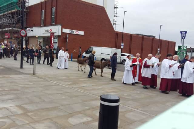 Members of St Georges Church, Waterlooville, at last years Palm Sunday procession