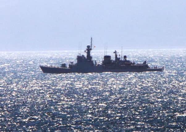 Photo issued by HM Government of Gibraltar of the Spanish naval vessel Infanta Cristina which was ordered out of British territorial waters off Gibraltar