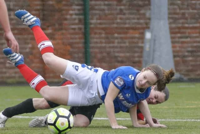 Rebecca Bell was on the mark for Pompey Ladies  Picture: Neil Marshall