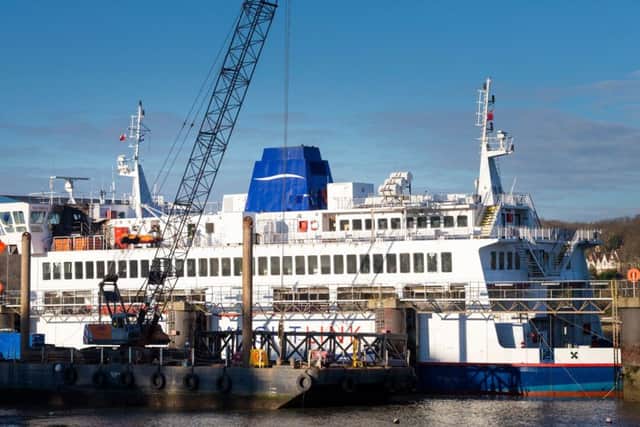 The Wightlink ferry, St Faith, in port at Fishbourne on the Isle of Wight 
Picture: Christopher Ison