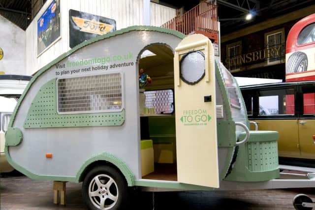 The worlds largest caravan built with interlocking plastic bricks is now on display in the National Motor Museum at Beaulieu.	Pictures: Tim Woodcock