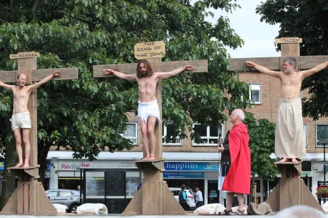 Worshippers from across the area re-enact the events of Holy Week in Havant in 2016