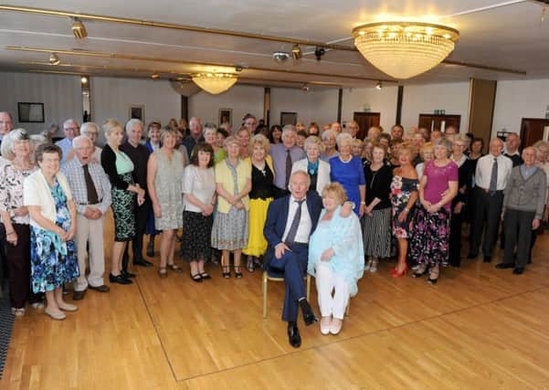 Steve Kingsley and Pat Andrews with members of the group.
Picture: Sarah Standing (170464-5537)