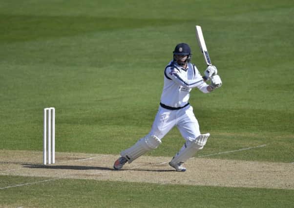 04/04/2017 (sport)

Cricket - Hampshire v Cardiff MCCU, Ageas Bowl, April 3rd and 4th 2017.

Pictured is: James Vince

Picture: Neil Marshall PPP-170604-091137006
