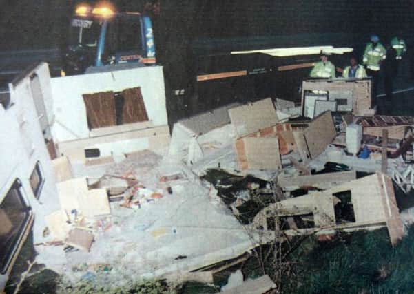 The Trehearne family's Easter break turned sour after their caravan was destroyed following a collision with a central barrier on the A27