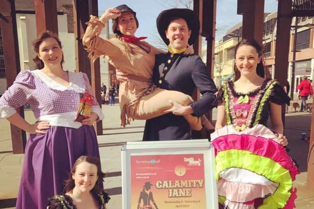 The cast of South Downe Musical Society's production of Calamity Jane