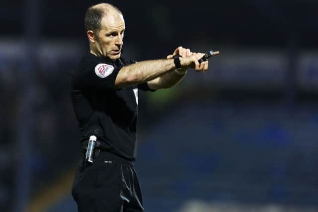 Graham Horwood took charge of Pompey v Hartlepool Picture: Joe Pepler