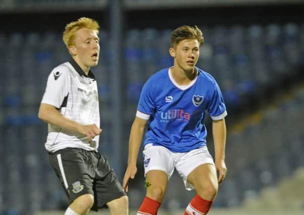 Tommy Scutt, right, netted for Pompey Academy