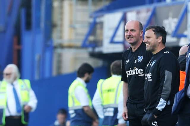 Pompey manager Paul Cook praises team for today's performance against Yeovil. Picture: Joe Pepler