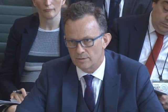 Charles Horton, Chief Executive Officer of Govia Thameslink Railway, speaking at the House of Commons Transport Select Committtee. Picture: parliament.tv