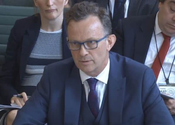 Charles Horton, Chief Executive Officer of Govia Thameslink Railway, speaking at the House of Commons Transport Select Committtee. Picture: parliament.tv