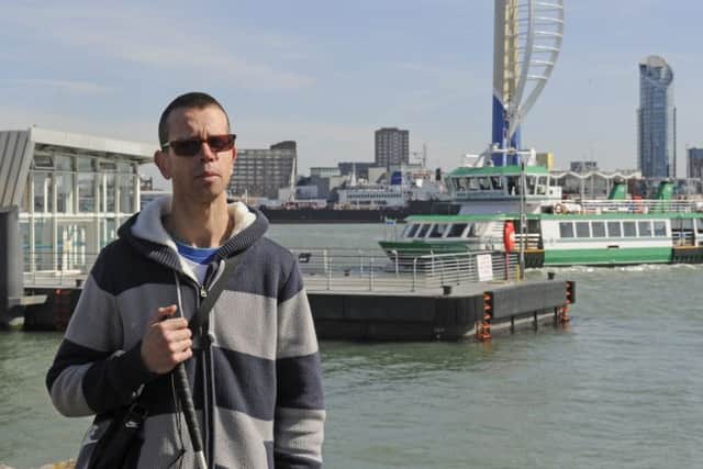 Nick Whyton, who is blind but was refused a disabled concession on the Gosport Ferry as he does not use a wheelchair  Picture: Ian Hargreaves (170333-1)