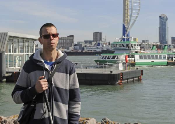 Nick Whyton, who is blind but was refused a disabled concession on the Gosport Ferry as he does not use a wheelchair
Picture: Ian Hargreaves (170333-1)