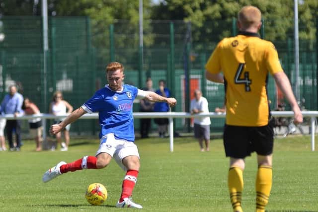 Theo Widdrington in action for Pompey Academy. Picture: Neil Marshall