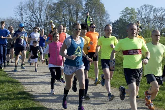 A great celebration for Fareham parkrun. Picture: Neil Marshall
