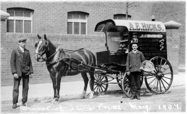 AE Hicks  horse-drawn bakers van in 1907.  Was the third prize for the product or the  horse and vans turn-out?                                             Picture: Barry Cox