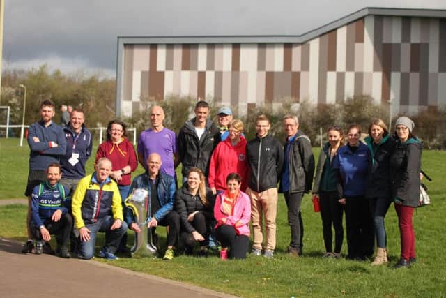 Runners and volunteers who helped make the first Whiteley parkrun a success