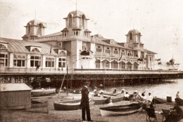 How it used to be. The marvellous pavilion on South Parade Pier with full-sized theatre and stage.