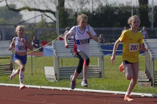 Kitty Brydon and Hattie Bond competing at the Mountbatten Centre in Portsmouth