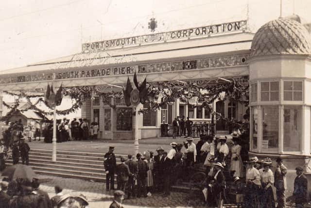 The reopening of South Parade Pier in August 1908