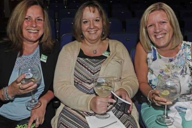 Punters enjoy a tipple at The Portsmouth Gin Festival held at Portsmouth Guildhall last year. From left to right, Sharon Cassell, Alison Williams, and Michelle Harper from Portsmouth.