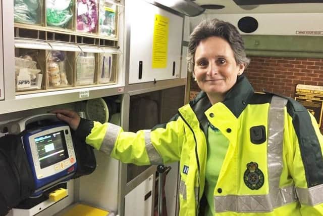 MP Flick Drummond while she was out shadowing an ambulance crew