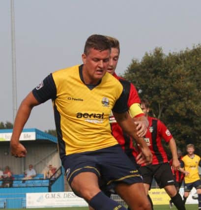 Ben Wrightin action for Gosport. Photo by Habibur Rahman