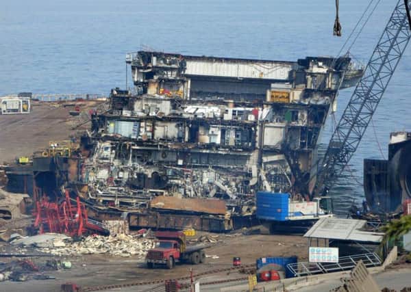 What remains of the former HMS Illustrious Picture: Steve Hale