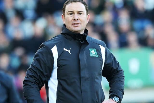 Plymouth boss Derek Adams Picture: Joe Pepler