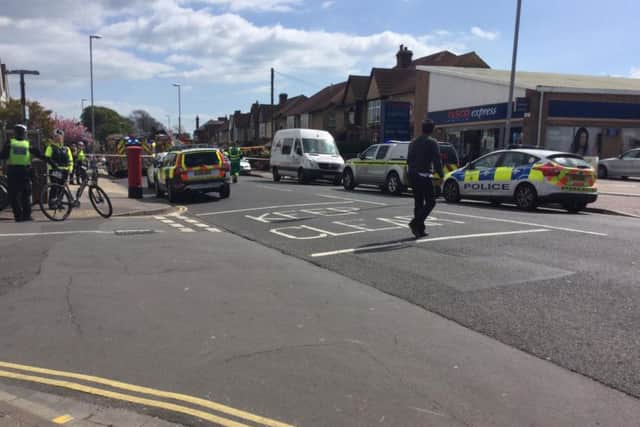 Goldsmith Avenue was closed after a house fire today Picture: Daniel Bishop