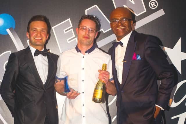 Colin Turkington, Mike Lyons and Kriss Akabusi MBE