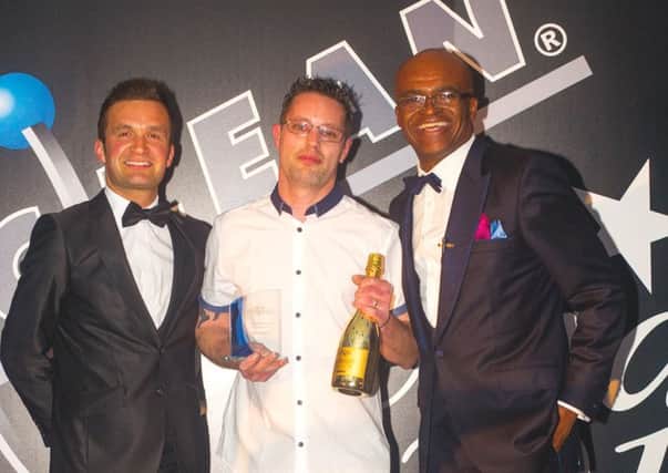 Colin Turkington, Mike Lyons and Kriss Akabusi MBE