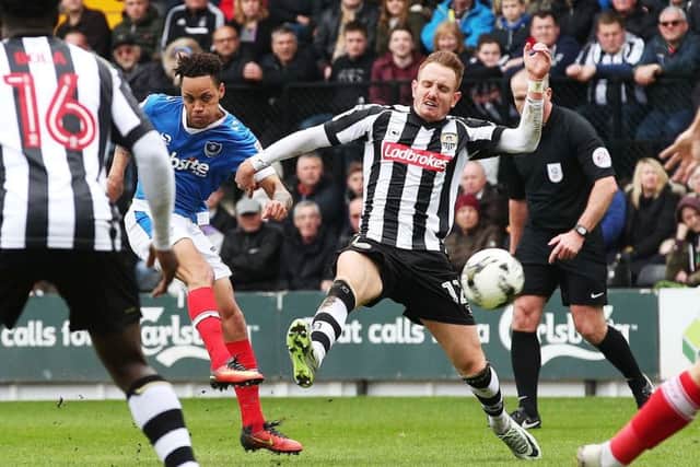 Kyle Bennett in action at Meadow Lane today. Picture: Joe Pepler