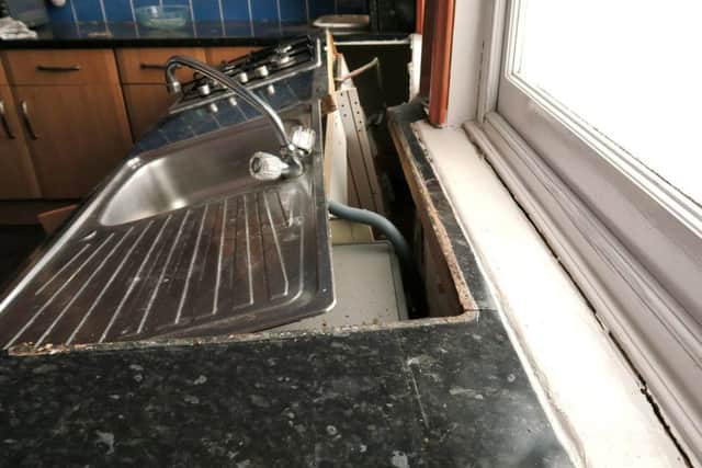The impact of the crash on the pub
