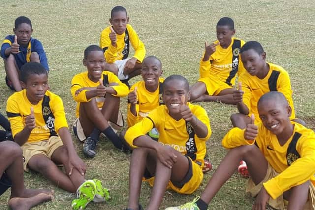 The grateful children at Boscobel Primary School in Jamaica