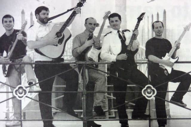 Music lovers from Kingston Prison pose as they gear up for competition. PPP-170418-121739001