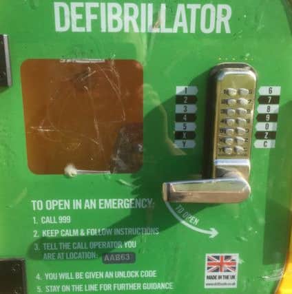 The defibrillator at Fleur de Lys